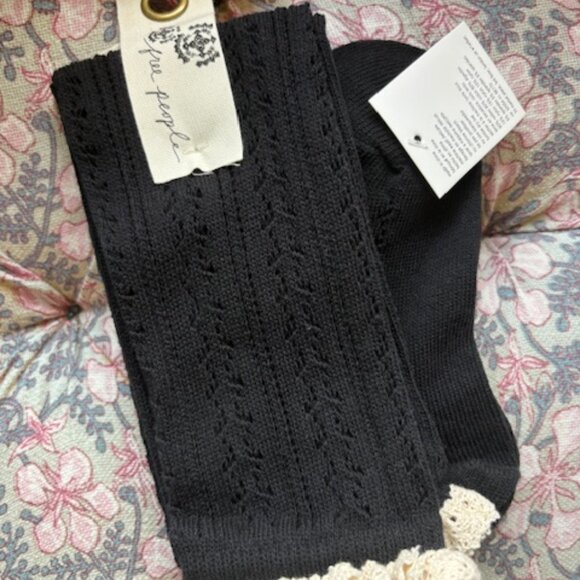 Free People Misty Net Pointelle Tall NWT - Picture 3 of 3